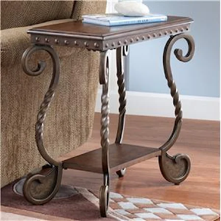 Chairside End Table with Shelf